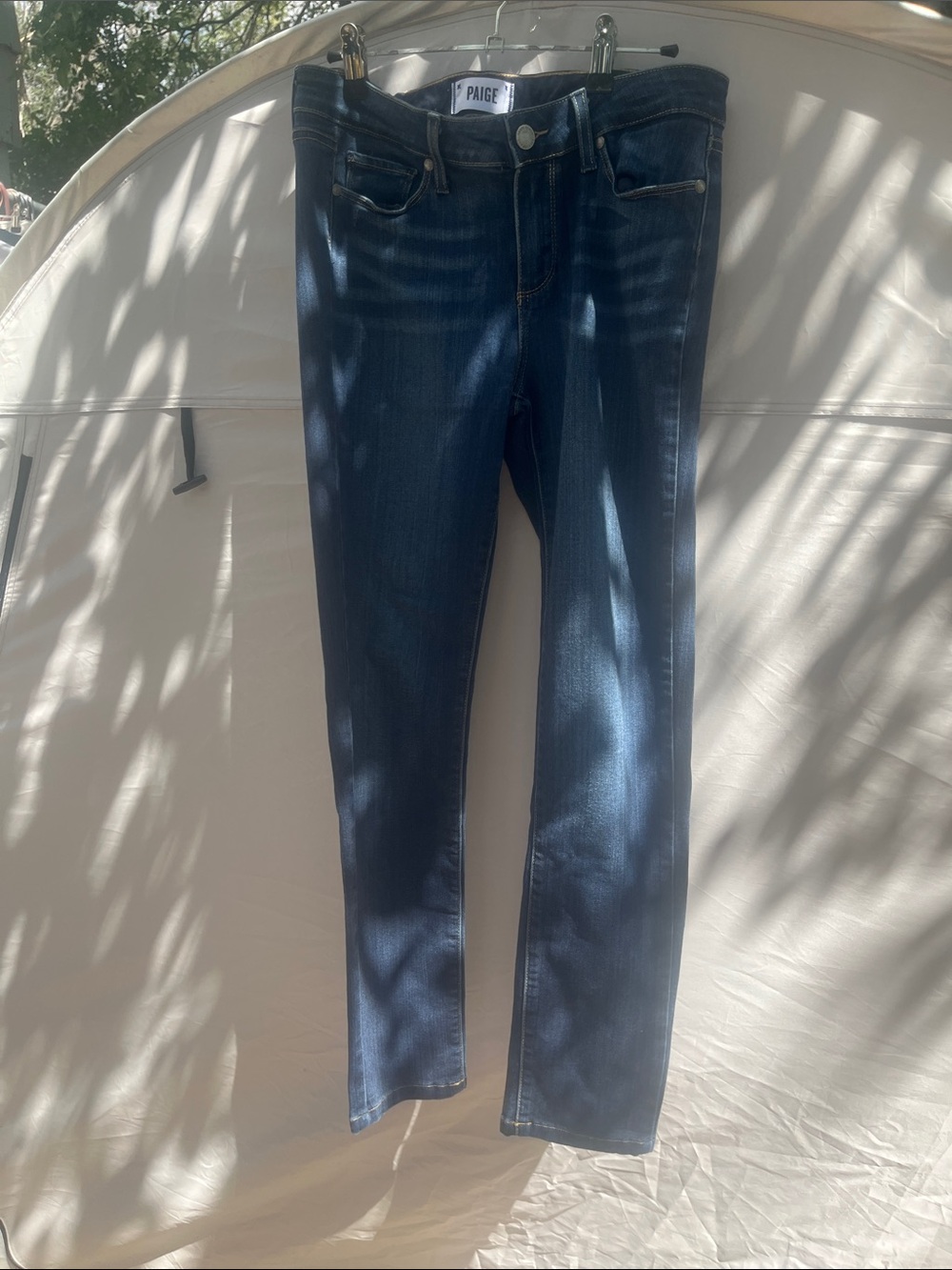 PAIGE Women's Skinny Jeans in Dark Blue